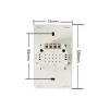 Cod. 889 Interruptor de pared Smart WIFI WHC06 WH / 2 botones t&aacute;ctiles / No requiere Neutro / Control por APP / compatible con Alexa, Google Home / Dim.: 120*72*7mm / blanco - 3