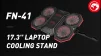 Cod. B:161   Base de Enfriamiento P/Laptop MARVO Atlas 60 (FN-41) / hasta 17.3&quot; / 6 Ventiladores (4*90mm + 2*65mm) / Led rojos / 2 Puertos USB / 6 niveles ajustables / Soporte extra para celular - 7