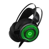 Cod. 112 Headphone Gaming Pro GAMEMAX HG200 / Luces LED 7 colores de efecto respiración / Mic. diseño corto / 2*3.5mm + adaptador a 1*jack, USB(LuzLED) / Cable 2.3 m - 1