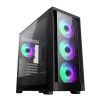 Cod. 316 Case GAMEMAX Defender TG BK/ lateral y frontal vidrios templados / 1*USB3.0 + 2*USB2.0 / Audio HD Compatible: GPU Serie RTX-40xx y enfriador CPU líquido 360 / Incluye: 4*ventiladores 12mm. ARGB - 1