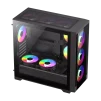Cod. 316 Case GAMEMAX Defender TG BK/ lateral y frontal vidrios templados / 1*USB3.0 + 2*USB2.0 / Audio HD Compatible: GPU Serie RTX-40xx y enfriador CPU líquido 360 / Incluye: 4*ventiladores 12mm. ARGB - 5