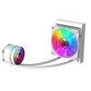 Cod. 165 Sistema de Enfriamiento Líquido GAMEMAX ICEBURG 120 White / FAN 1*120MM PWM / Sincronización ARGB AURA Sync / Conector 5V, 3 pines / 12V 4 pines / Compatible Intel 13va. Gen. LGA 1700 / AMD AM5 / ARGB - 2