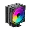 Cod. 162 Air cooler CPU GAMEMAX Ice Force BK ARGB / 4*tubos térmicos / TDP 200W  / Compatible: Intel Intel LGA1851/1700/115X/1366 y AMD AM5/AM4 / AURA SYNC 3 pines (M/F), PWM 4 pines - 4