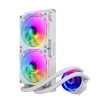Cod. B:166 Enfriamiento Líquido CPU GAMEMAX IceChill 240V White / Bomba y ventiladores RGB y PWM direccionables 240mm AIO TDP 250W / compatible: Intel 1700/1366/2011/1851 y AMD AM5/AM4 - 4