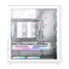 Cod. 357 Case GAMEMAX F46 WH / ATX / 1*USB-C, 2*USB3.0 / frontal Mesh Optimizado P/Flujo de Aire y lat. vidrio templado / admite refri. líquida 360° &amp; VGA 350mm / Módulo I/O intercambiables / Incluye 4*Fans ARGB 120mm - 6