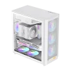 Cod. 357 Case GAMEMAX F46 WH / ATX / 1*USB-C, 2*USB3.0 / frontal Mesh Optimizado P/Flujo de Aire y lat. vidrio templado / admite refri. líquida 360° &amp; VGA 350mm / Módulo I/O intercambiables / Incluye 4*Fans ARGB 120mm - 3