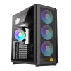 Cod. 356 Case GAMEMAX F46 BK / ATX / 1*USB-C, 2*USB3.0 / frontal Mesh Optimizado P/Flujo de Aire y lat. vidrio templado / admite refri. líquida 360° &amp; VGA 350mm / Módulo I/O intercambiables / Incluye 4*Fans ARGB 120mm - 2