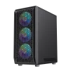 Cod. 323 Case GAMEMAX FORGE AB / lateral vidrio templado y frontal diseño parrilla ABS / 1*USB3.0 + 1*USB2.0 + 1*Tipo-C / Audio HD / Incluye: 6*ventiladores ARGB 120mm - 3