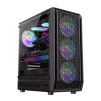 Cod. 323 Case GAMEMAX FORGE AB / lateral vidrio templado y frontal diseño parrilla ABS / 1*USB3.0 + 1*USB2.0 + 1*Tipo-C / Audio HD / Incluye: 6*ventiladores ARGB 120mm - 6