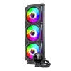 Cod. 169 Enfriamiento Líquido GAMEMAX ICEBURG 360 Digital BK / FAN 3*120MM PWM / TDP 290W / Pantalla digital de temperatura / Sincronización ARGB AURA Sync / Compatible Intel LGA1700 y AMD AM5 - 1