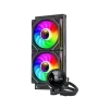 Cod. 167 Enfriamiento Líquido GAMEMAX ICEBURG 240 Digital BK / FAN 2*120MM PWM / TDP 245W / Pantalla digital de temperatura / Sincronización ARGB AURA Sync / Compatible Intel LGA1700 y AMD AM5 - 1