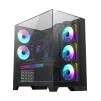 Cod. 309 Case GAMEMAX Infinity Plus Black / ATX / USB3.1/USB-C / Diseño Vista Panorámica 3 lados vidrios templados / cables y tubos ocultos / admite: refri. líquida 360°, VGA 400mm &amp; soporta hasta 8 fans - 1