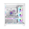 Cod 343 Case GAMEMAX Infinity Plus White / ATX / USB3.1/USB-C / Diseño Vista Panorámica 3 lados vidrios templados / cables y tubos ocultos / admite: refri. líquida 360°, VGA 400mm &amp; soporta hasta 8 fans - 8