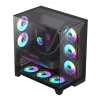 Cod. 309 Case GAMEMAX Infinity Plus Black / ATX / USB3.1/USB-C / Diseño Vista Panorámica 3 lados vidrios templados / cables y tubos ocultos / admite: refri. líquida 360°, VGA 400mm &amp; soporta hasta 8 fans - 5