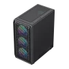 Cod. 323 Case GAMEMAX FORGE AB / lateral vidrio templado y frontal diseño parrilla ABS / 1*USB3.0 + 1*USB2.0 + 1*Tipo-C / Audio HD / Incluye: 6*ventiladores ARGB 120mm - 9