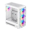 Cod. 355 Case GAMEMAX Starlight 2 AW / ATX / USB-C, USB3.0, USB2.0 / lat. vidrio templado y Fron. Diseño de panel acrílico transparente / Bloqueo interruptor de niños / admite refri. líquida 360° &amp; VGA 330mm / Incluye 6*Fans ARGB 120mm - 2