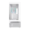 Cod. 319 Case GAMEMAX N80 WH / vidrio Curvo templado panorámico / Diseño modular desmontable: / 1*USB3.0 + 1*Tipo-C Gen2 / audio HD / Montaje vertical de tarjeta GPU / Refrigeración integral: cobertura de 270: 6*ventiladores 12mm. ARGB + HUB Fan PWM ARGB - 6