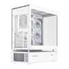 Cod. 319 Case GAMEMAX N80 WH / vidrio Curvo templado panorámico / Diseño modular desmontable: / 1*USB3.0 + 1*Tipo-C Gen2 / audio HD / Montaje vertical de tarjeta GPU / Refrigeración integral: cobertura de 270: 6*ventiladores 12mm. ARGB + HUB Fan PWM ARGB - 8
