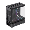 Cod. 318 Case GAMEMAX N80 BK / vidrio Curvo templado panorámico / Diseño modular desmontable: / 1*USB3.0 + 1*Tipo-C Gen2 / audio HD / Montaje vertical de tarjeta GPU / Refrigeración integral: cobertura de 270: 6*ventiladores 12mm. ARGB + HUB Fan PWM ARGB - 10