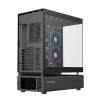 Cod. 318 Case GAMEMAX N80 BK / vidrio Curvo templado panorámico / Diseño modular desmontable: / 1*USB3.0 + 1*Tipo-C Gen2 / audio HD / Montaje vertical de tarjeta GPU / Refrigeración integral: cobertura de 270: 6*ventiladores 12mm. ARGB + HUB Fan PWM ARGB - 8