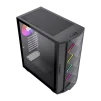 Cod. G:400 Case GAMEMAX Diamond CP BLACK / ATX / Panel frontal Efecto corte en diamante y tira LED ARGB / Diseño puerta deslizante / tapa lateral vidrio templado / USB3.0 + USB 2.0 / admite VGA 340mm / Incluye 4*Fans (1*Fan Turbo 14CM COC P/MB + 3*Fans 12 - 5