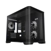 Cod. 346 Case GAMEMAX HYPE-M BK / M-ATX / 1*USB3.0, 2*USB2.0 / vidrio templado curvo panorámico / admite tarjetas NVIDIA Serie 4000 &amp; refri. líquida 360° / Incluye 3*Fans 120mm ARGB + Controlador PWM ARGB HUB - 7