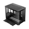 Cod. 346 Case GAMEMAX HYPE-M BK / M-ATX / 1*USB3.0, 2*USB2.0 / vidrio templado curvo panorámico / admite tarjetas NVIDIA Serie 4000 &amp; refri. líquida 360° / Incluye 3*Fans 120mm ARGB + Controlador PWM ARGB HUB - 12