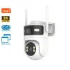 Cod. N:219 C&aacute;mara Smart ENV Pro 4 P/Exterior 350&deg; / Doble Lente 8MP (4MP+4MPM) / Vision Nocturna / Detecci&oacute;n de movimiento / Audio bidireccional / Soporta microSD (hasta 128GB) / Compatible: Asist. Google y Alexa / IP66 - 5