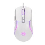 Cod. GM:228 Mouse MARVO Capo 20 blanco (M292) / 8000DPI / Iluminación 7 colores / 7 Botones / USB, cable trenzado 1.5 m