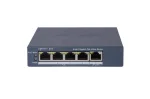 Cod. 133 Switch PoE Gigabit HIKVISION Smart Managed DS-3E1505P-EI/M / 4*Puertos PoE Gigabit (45 Watts) + 1*Uplink G. / hasta 300 metros / Gestión remota Hik-Partner Pro / Protección 6kV / Config. VLAN / carcasa metálica