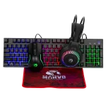 Cod. M:240  Kit 4 en 1 MARVO Loot40 SP (CM416) / iluminación RGB / Teclado Español 105 teclas + Mouse 8000DPI + Headphone Φ50mm + Mouse Pad antideslizante / interfaz: USB