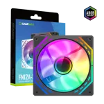 Cod. V:277 Ventilador PC GAMEMAX FN12A-S2I / FAN120mm / Luces ARGB Infinito 24 LED (8+16) / Conector dual: PWM 4 pines (M/F) / ARGB Aura 3 pin 5V (M/F)