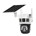 Cod. 421 Cámara Smart ENV Solar View 4MP P/Exterior 360°+ Panel Solar / 12 luces híbridas (IR y LEDs) / Detección y rastreo de movimiento / Audio bidireccional / Soporta microSD (hasta 128GB) / Bat. Integrada