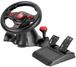 Cod.067 Volante de juegos MARVO GT-903 / Motor de doble vibración / giro de 180° / empuñadura de goma / botones de acción precisos / interfaz: USB / Compatible: PS4, PS3, XBOX One, XBOX 360, Switch, Android y PC D-INPIJT/PC X-INPUT