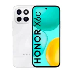 Cod. 300 HONOR X6c / 256GB Rom / 6GB Ram / LTE (Dual SIM) / 6.61" HD+ 120 Hz / Cam. Dual 50MP + 2MP, 5MP Frontal / MagicOS 9 (Android 15) / Batería 5.300 mAh / Blanco Lunar