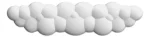 Cod. 043 Reposa muñecas P2 / forma de nube / Ergonómico / espuma viscoelástica / Base de goma antideslizante / Dim.: 110x430x10mm 