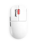 Cod. K:265 Mouse MONKA PRIME G997W Tri-modo Wireless (2.4G & BT 5.1) + cable / 26.000 DPI / tasa sondeo 4K / Chip PixArt PAW3395 / 6 botones programables / Peso (53g) / 100% PTFE (pie) / Bat. 300mAh(hasta 60H) / Dedicado: P/Gamer PRO/Usuario PRO