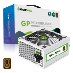 Cod. 150 Fuente de Poder GAMEMAX GP-750 WH/ Alta eficiencia 80 Plus Bronze / 750 Watts / 14CM Ventilador Bajo Ruido/ ATX /PC