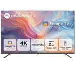 Cod. 144 Smart TV Motorola 65" LED 4K Ultra HD 65MNUHD / Google TV / HDR / Wi-FI 5 & Bluetooth / Google Cast / Diseño Sin Bodes (Bisel Metálico) /  Control remoto por voz