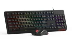Cod. 299 Kit 2en1 ACER NITRO OCC311 / Teclado Español + Mouse óptico 3600DPI, 7 botones / iluminación RGB Arcoíris / Silencioso / USB, Cable 1.5 m