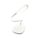 Cod. 1026 Lámpara Touch LED P/Escritorio / Recargable / Cuello Flexible / 3 niveles de Iluminación / Blanco
