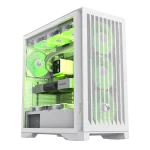 Cod. 393 Leader 2 WH / E-ATX, ATX, M-ATX, ITX / 2*USB3.1, 1*USB-C, 1*Audio Combinado / LAT. VIDRIO TEMPL. FRONTAL MALLA METAL CONTROLADOR ARGB PWM AURA Sync/ 1*FAN RGB post (ya incluido), 3* FAN RGB FRONT (ya incluidos), 2* FAN Inferior (opcionales).