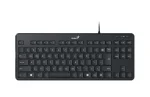 Cod. G:195 Teclado Genius LuxeMate 110 /Compacto/ teclas de función 12 (8 audio, 4 Internet)/Español /USB/Negro