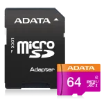 Cod. 140 Memoria Micro SD ADATA Premier / 64GB /UHS-I Clase 10 / 2en1 / 80MB/