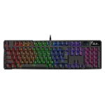 Cod. 289 Teclado Mecánico Genius GX Scorpion K12 / iluminación RGB / Switch Marron / AI Copilot / teclas completas anti-ghosting / 12 teclas FN P/acceso rápido / Español USB, Wired 1.8m Negro