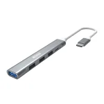 Cod.978  Hub MARVO UH008 / Interfaz USB Tipo-C a 1*USB 3.0 + 3*USB 2.0 + 1*Tipo-C / plug & Play / Metal