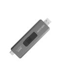 Cod. X:467 SSD Externo Dual Mini HIKSEMI SWIFT - 1TB / Interfaz: USB-A + USB-C 3.2 Gen 2 / OTG / 530MB/s Read, 450MB/s Write / Carcasa metálica