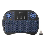 Cod.304 Mini Teclado inalámbrico ENV / 2.4GHz / Iluminación LED / panel táctil touchpad / Comp.: SmartTV, PC, Laptops, Android, TV Box, XBOX360/PS3