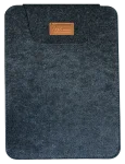Cod. 096 Estuche de fieltro acrilico INS PIN LS216 P/laptop de 15.6" / Gris oscuro