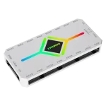 Cod. 474 HUB Controlador GAMEMAX 3en1 V4.0 PWM ARGB HUB / control remoto / Diseño magnético / Sync AURA, MSI Gigabyte, AsRock 5v 3 Pin, / 9 puertos PWM + ARGB